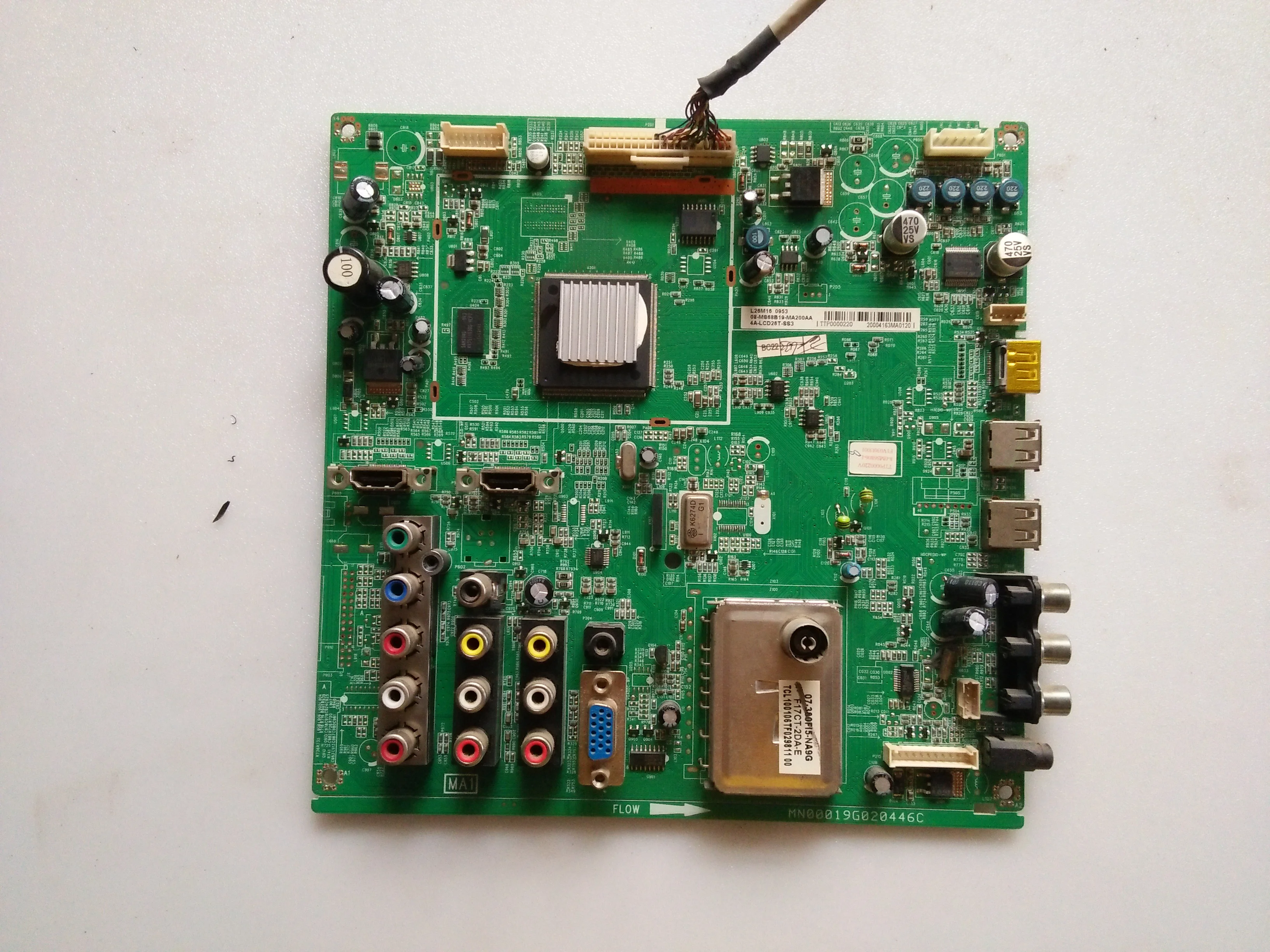 Original logic board main board l26m16 main board 40-0ms68b-maa2xg with screen lta260ap06 circuit board
Original logic board main board l26m16 main board 40-0ms68b-maa2xg with screen lta260ap06 circuit board