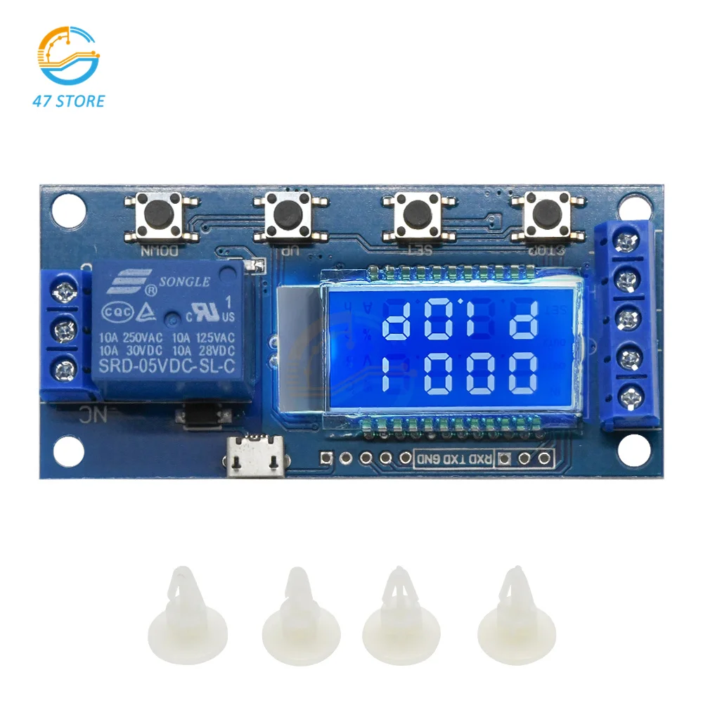 DC 12V 5V LCD Digital Time Delay Relay Timer Delay Switch Circuit Board Timing Control Module DIY with MICRO USB Interface 5-30V
DC 12V 5V LCD Digital Time Delay Relay Timer Delay Switch Circuit Board Timing Control Module DIY with MICRO USB Interface 5-30V
