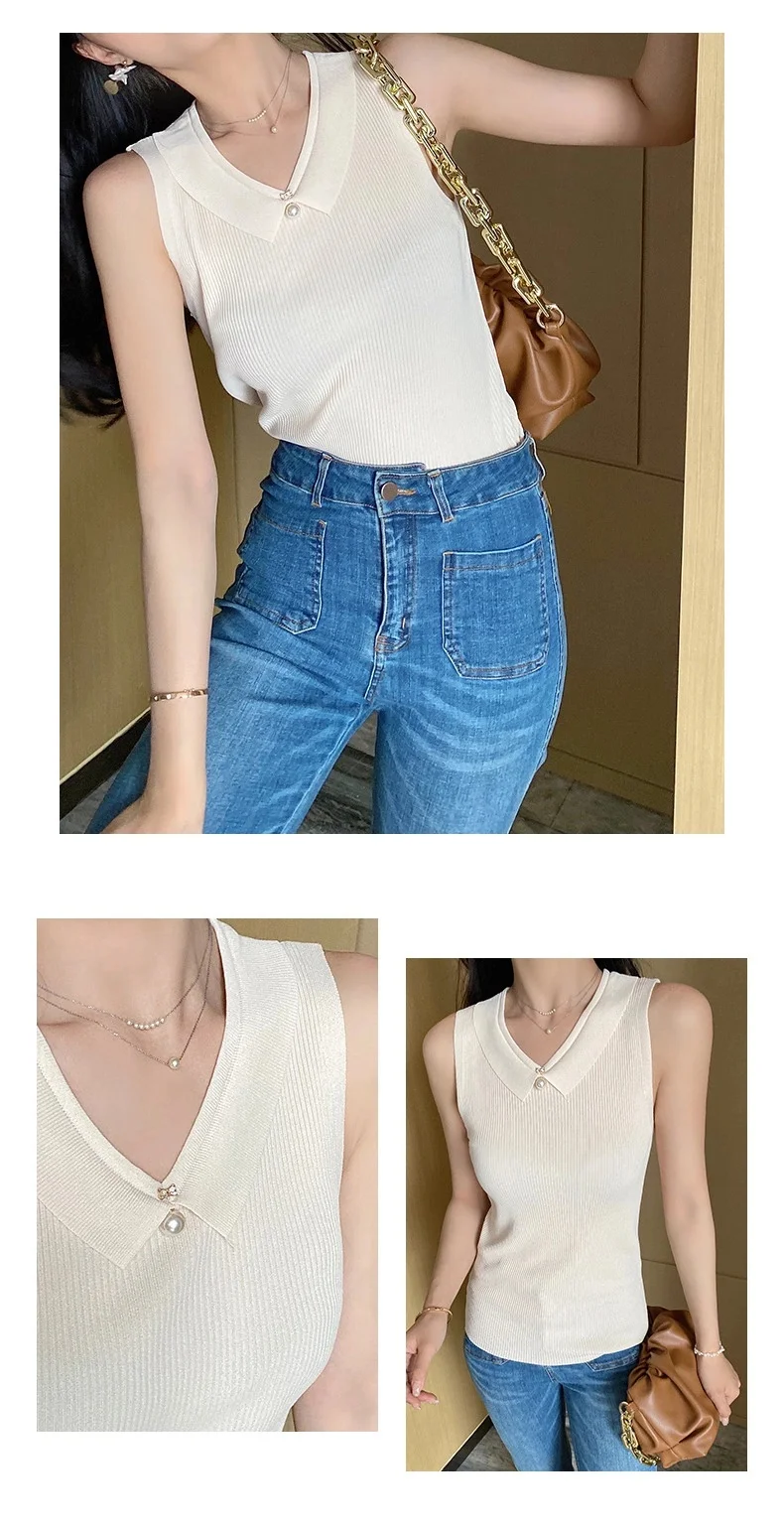 Small fragrance ice silk suspender waistcoat for women's summer slim, sleeveless base, inside and outside, short and thin sweate
Small fragrance ice silk suspender waistcoat for women's summer slim, sleeveless base, inside and outside, short and thin sweate