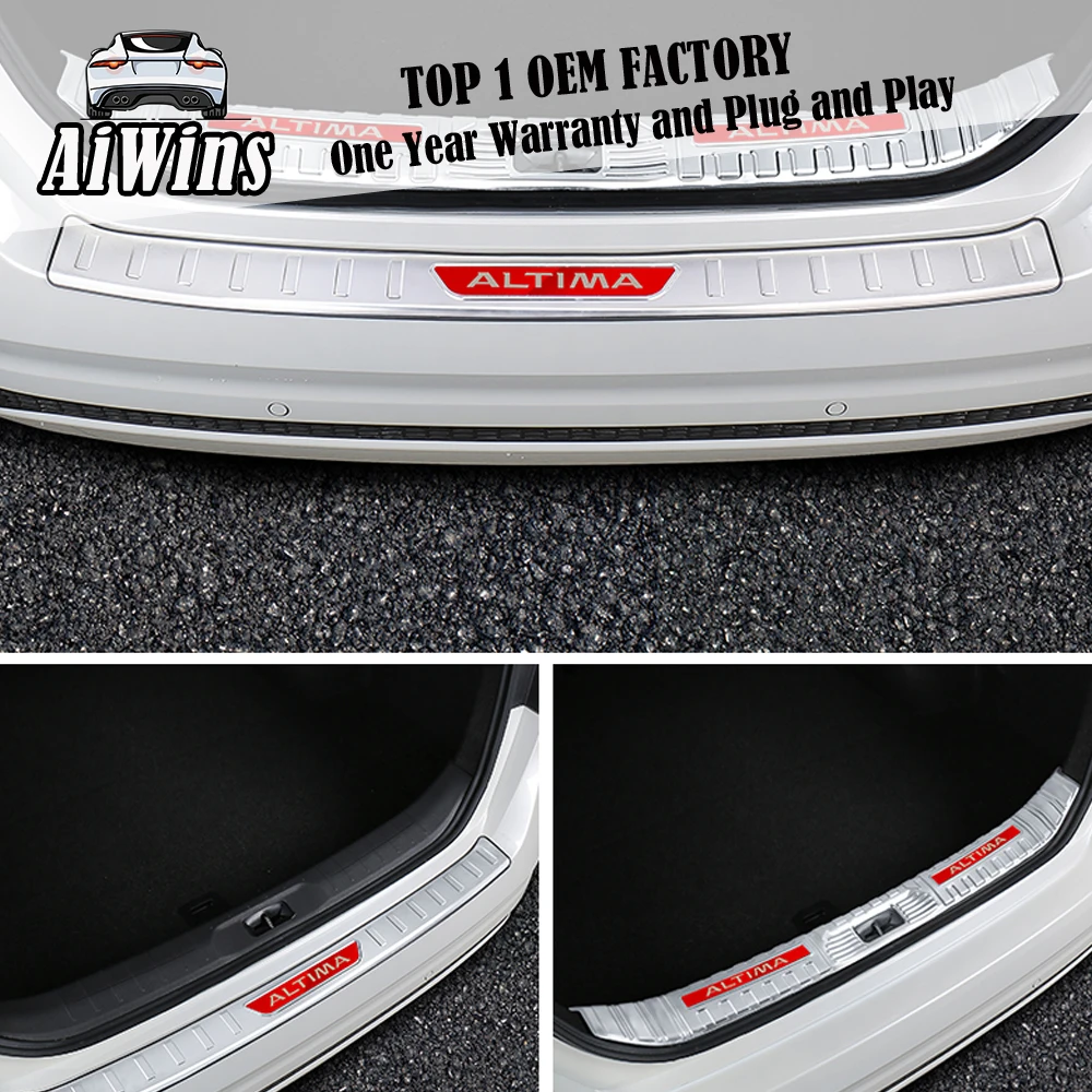 Car styling For Nissan Teana 2019 Silvery rear guard is refitted and decorated with trunk guard, scratch proof threshold bar 
Car styling For Nissan Teana 2019 Silvery rear guard is refitted and decorated with trunk guard, scratch proof threshold bar
