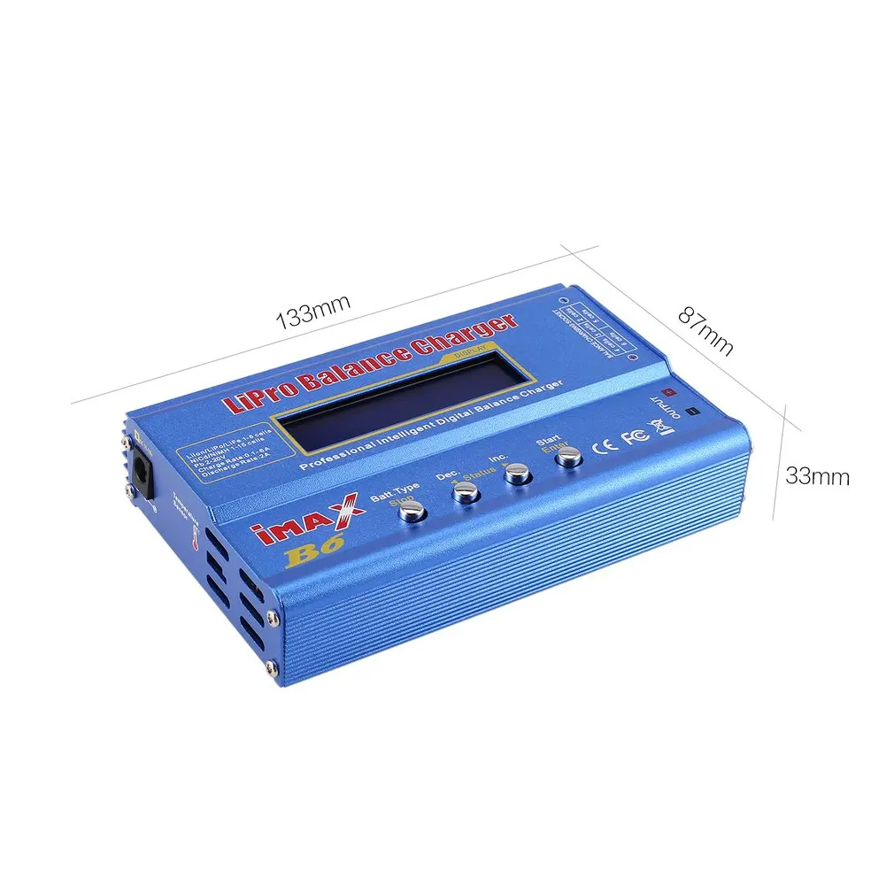 Original iMAX B6 80W 6A Lipo NiMh Li-ion Ni-Cd RC Balance Charger 10W2A Discharger with 15V/6A AC/DC Adapter for RC ModelBattery
Original iMAX B6 80W 6A Lipo NiMh Li-ion Ni-Cd RC Balance Charger 10W2A Discharger with 15V/6A AC/DC Adapter for RC ModelBattery