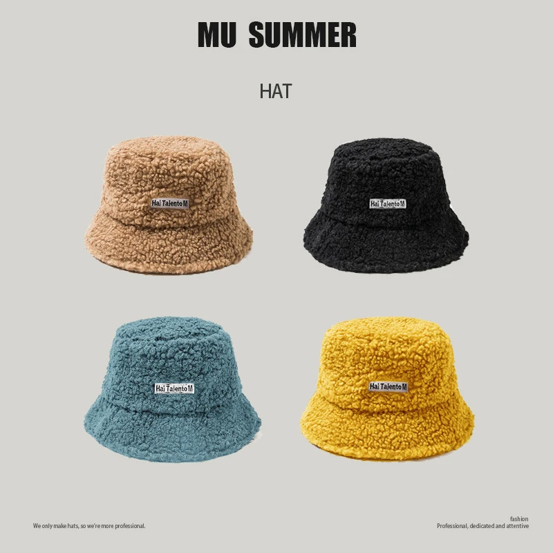 

CARTELO Outdoor Sun Protection Fisherman Hats Foldable Bucket Hat Women Thick Woolen New Winter Autumn Cap Ladies Fashion Caps