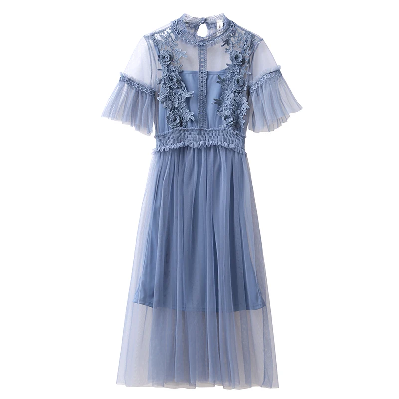 COIGARSAM Spring Autumn Dress Polka Dot Long Sleeve Elegant Lace Fairy Mesh Dresses with Pearls Decoration Belt
COIGARSAM Spring Autumn Dress Polka Dot Long Sleeve Elegant Lace Fairy Mesh Dresses with Pearls Decoration Belt
