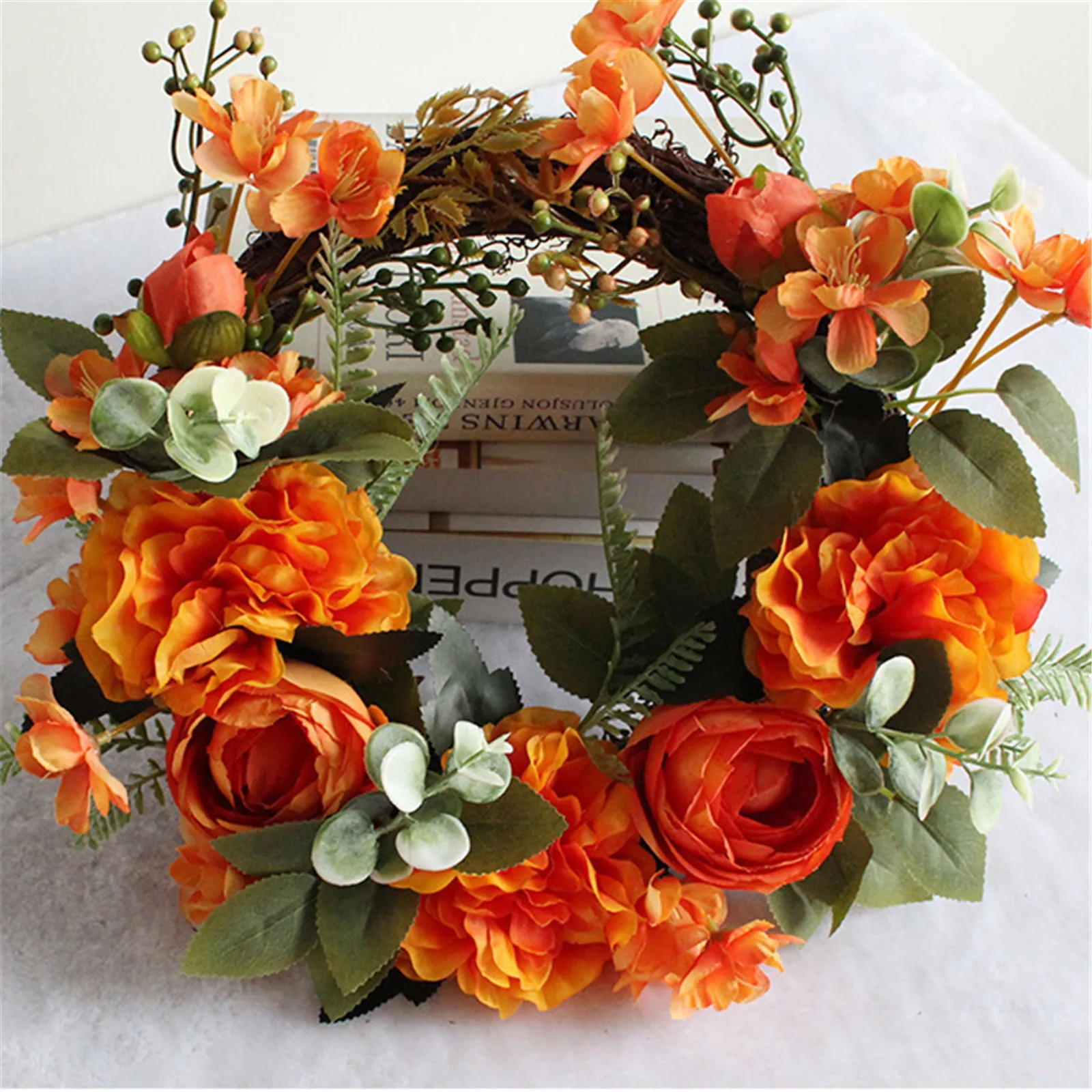 Simulation Peony Wreath Artificial Silk Flowers Door Wedding Decoration Home Living Room Wall Hanging Door Decor
Simulation Peony Wreath Artificial Silk Flowers Door Wedding Decoration Home Living Room Wall Hanging Door Decor