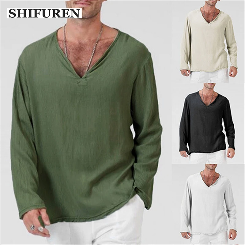 Дышащая рубашка SHIFUREN, с длинным рукавом, свободная, повседневная, однотонная, удобная, из льна и хлопка, Мужская одежда, Прямая поставка
Дышащая рубашка SHIFUREN, с длинным рукавом, свободная, повседневная, однотонная, удобная, из льна и хлопка, Мужская одежда, Прямая поставка