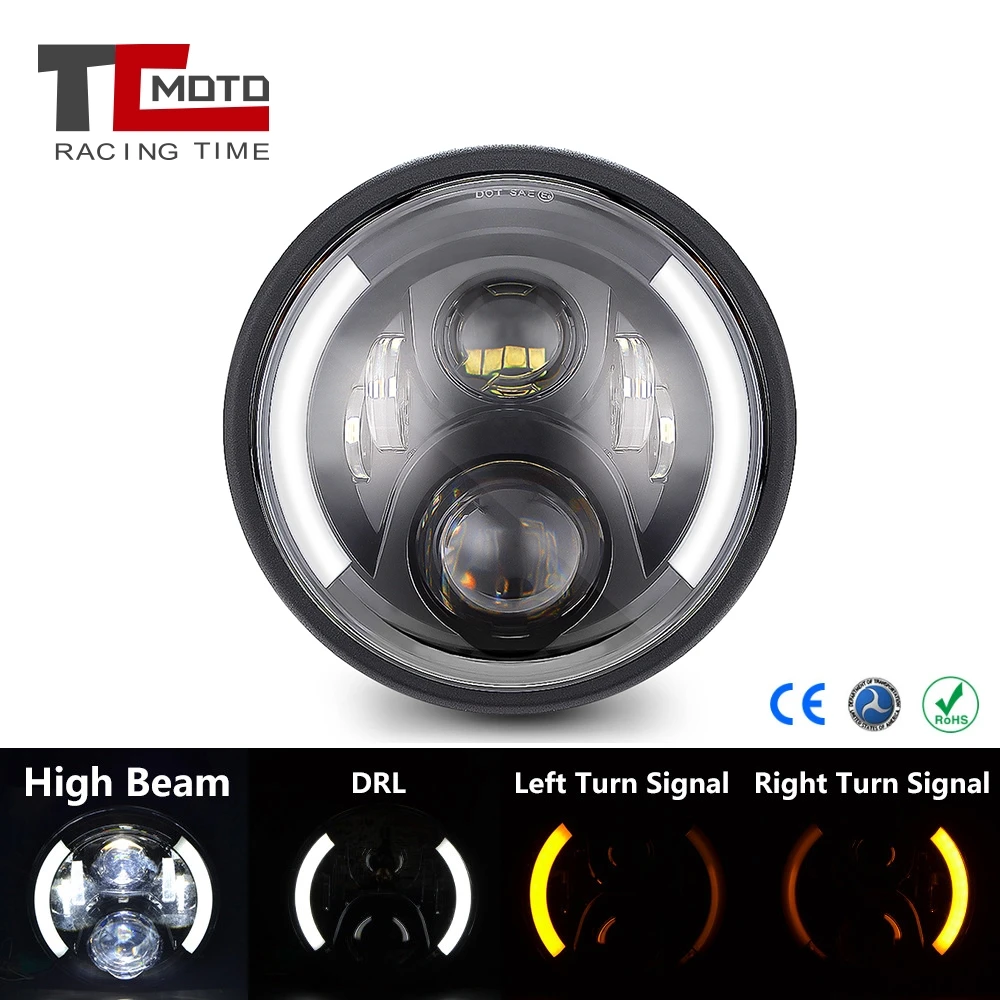 7,5 "изменение мотоцикл Led Headligh 60 вт высокий и Низкий Луч DRL Включите светильник для Harley Cafer Racer Bobber Chopper скремблер улица
7,5 "изменение мотоцикл Led Headligh 60 вт высокий и Низкий Луч DRL Включите светильник для Harley Cafer Racer Bobber Chopper скремблер улица