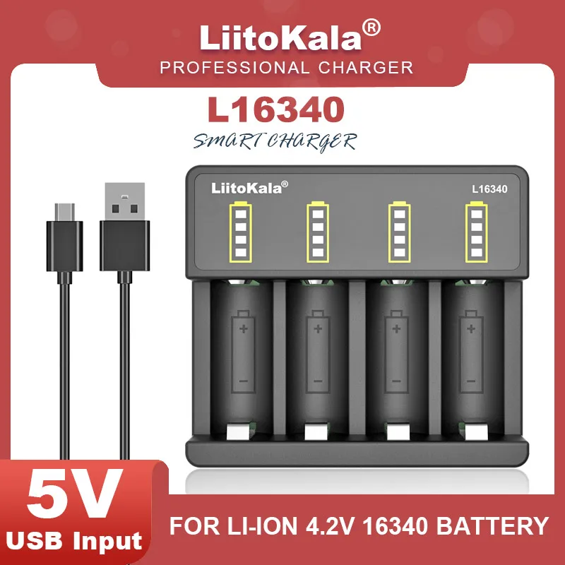 Зарядное устройство LiitoKala Lii-L16340 для аккумуляторов 3,7 в, 16340 CR123A, CR17335
Зарядное устройство LiitoKala Lii-L16340 для аккумуляторов 3,7 в, 16340 CR123A, CR17335
