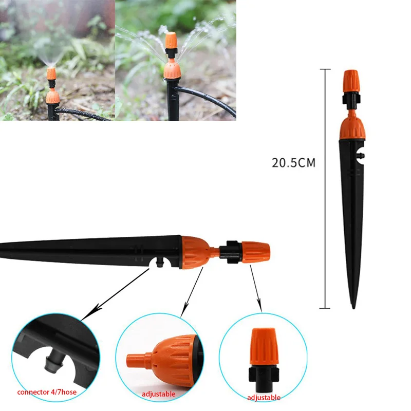 Adjustable Garden Water Spray Dripper 2 Way Irrigation Misting Nozzle Sprinklers Gardening Watering Kits Drip Irrigation Tools
Adjustable Garden Water Spray Dripper 2 Way Irrigation Misting Nozzle Sprinklers Gardening Watering Kits Drip Irrigation Tools