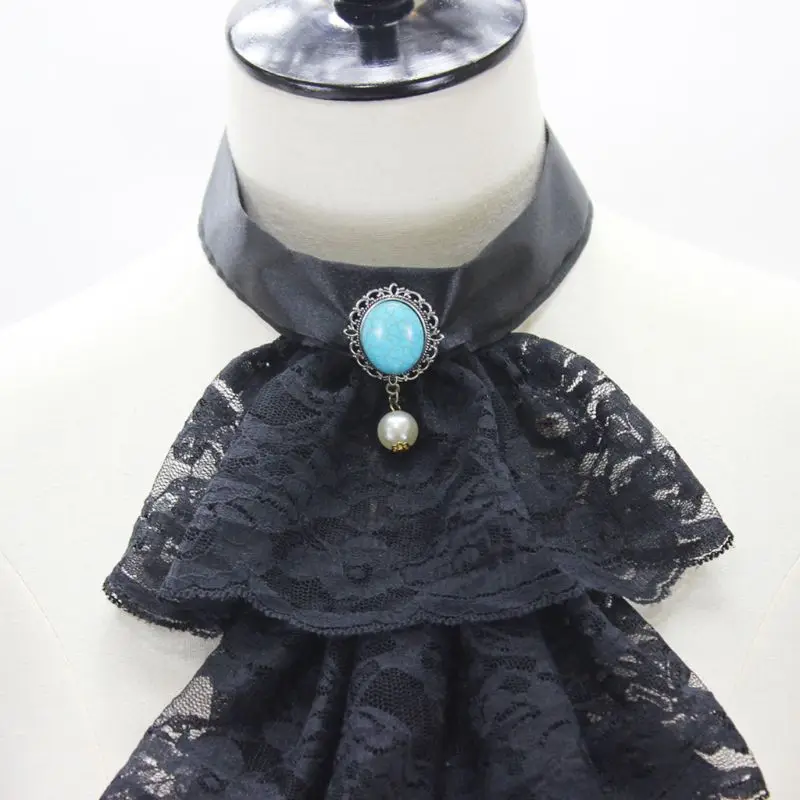 Fashion Tri-layer Ruffles Wave Lace Fake Collar Imitation Diamond Necklace Choker Tie
Fashion Tri-layer Ruffles Wave Lace Fake Collar Imitation Diamond Necklace Choker Tie