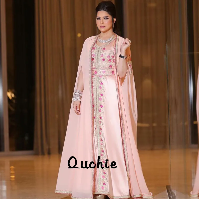 Pink Moroccan Kaftan Mother Fuchsia Beaded Belt Jacket Bride Dresses Appliques Arabic Muslim Special Occasion Formal Party Gown 
Pink Moroccan Kaftan Mother Fuchsia Beaded Belt Jacket Bride Dresses Appliques Arabic Muslim Special Occasion Formal Party Gown
