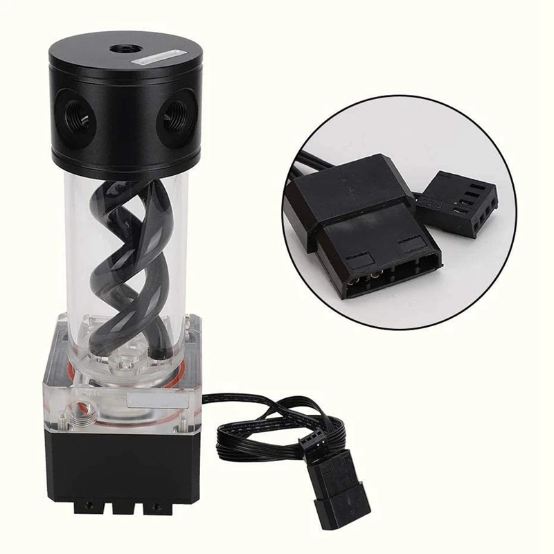 Water Cooling Tank Kit,800L/H CPU Cooling Cylinder Pump System,Water Cooling Pump Reservoir, Black
Water Cooling Tank Kit,800L/H CPU Cooling Cylinder Pump System,Water Cooling Pump Reservoir, Black