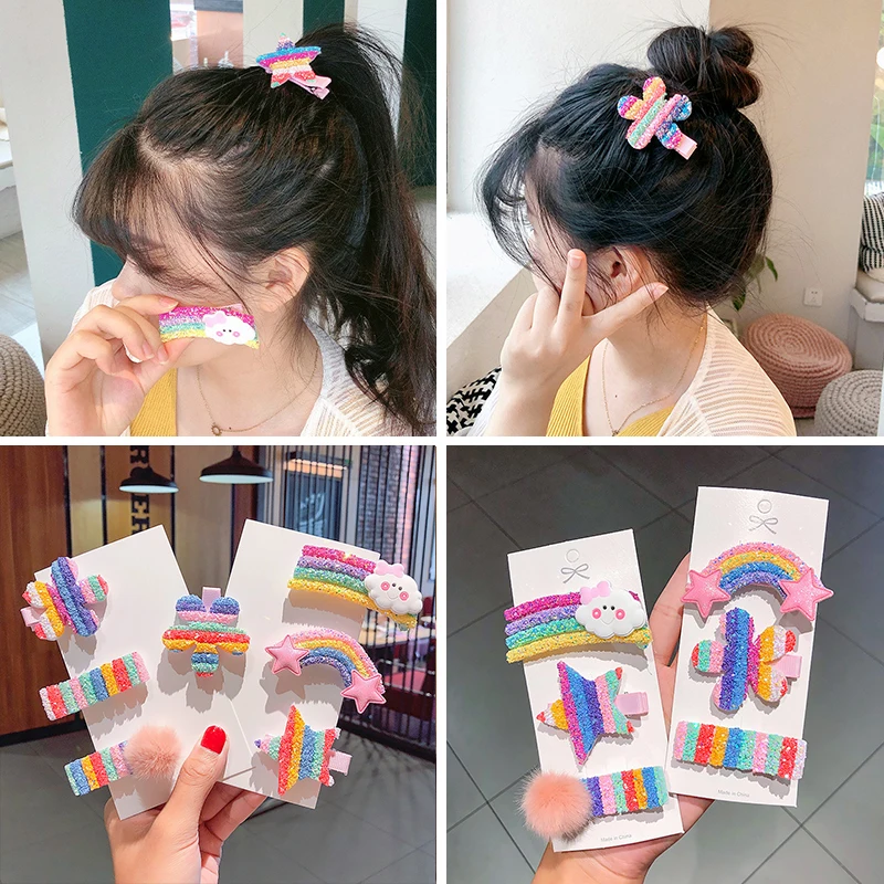 Elegant Sequins Hair Clip For Girls Fashion Clouds Rainbow Hairpins Headwear Hairgrip Baby Side Clip Children Hair Accessories
Elegant Sequins Hair Clip For Girls Fashion Clouds Rainbow Hairpins Headwear Hairgrip Baby Side Clip Children Hair Accessories