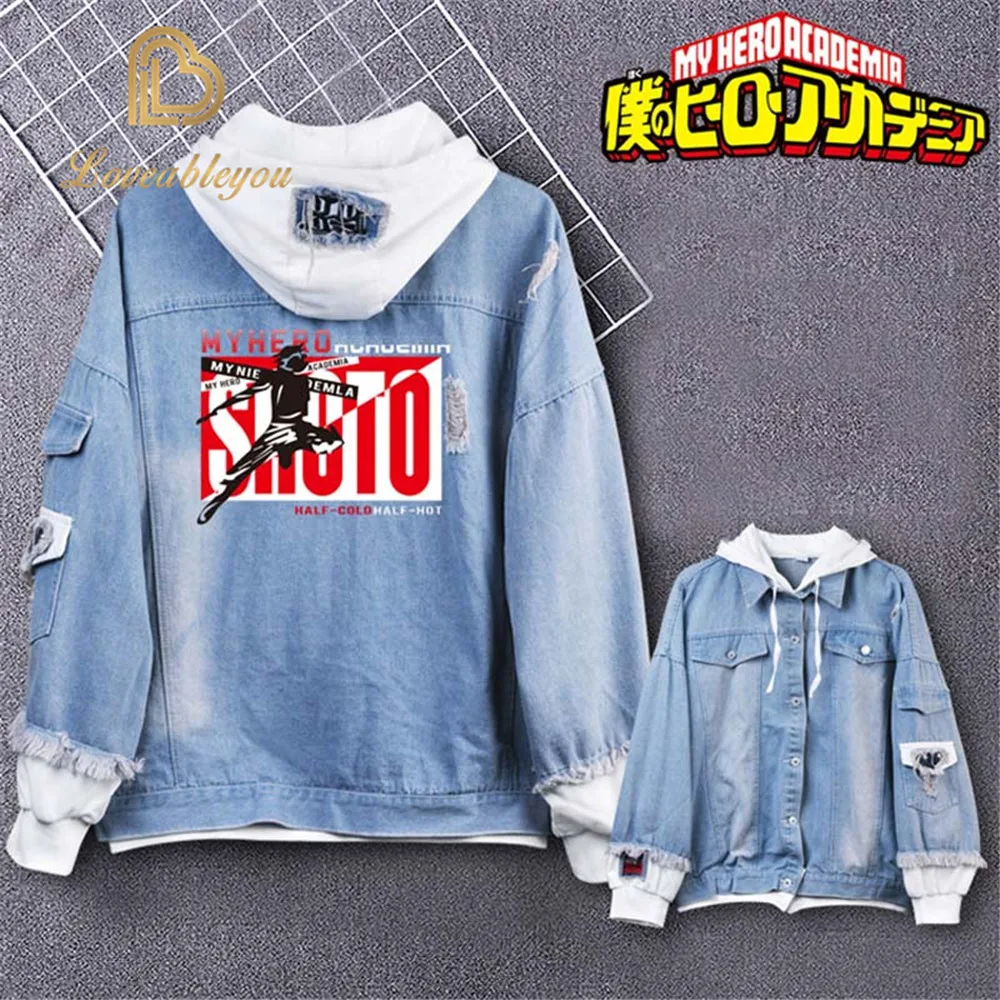 My Hero Academia Midoriya Shoto Todoroki Cosplay Hoodies Men Women Denim Jacket Casual Sweatshirt Coat Top Costumes 
My Hero Academia Midoriya Shoto Todoroki Cosplay Hoodies Men Women Denim Jacket Casual Sweatshirt Coat Top Costumes