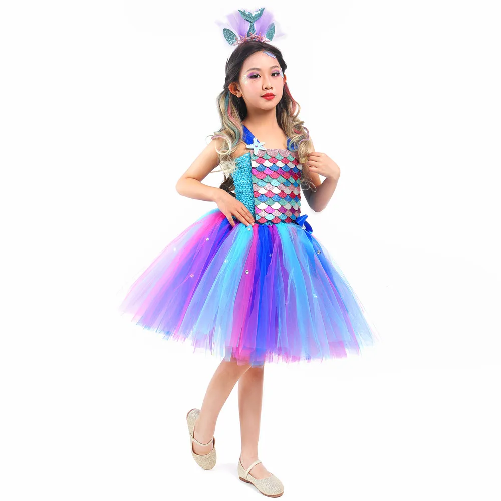 2020 Girls Princess Tutu Dress Fish Scales Mermaid Dress For Girls Birthday Party Clothes Kids Halloween Cosplay Mermaid Costume
2020 Girls Princess Tutu Dress Fish Scales Mermaid Dress For Girls Birthday Party Clothes Kids Halloween Cosplay Mermaid Costume