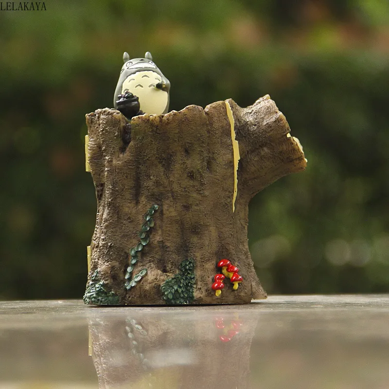 Anime Action Figure Resin Model Toys Cartoon Cute Totoro Cat Tree Stump Shaped Piggy Bank Saving Money Box coin storage box Doll 
Anime Action Figure Resin Model Toys Cartoon Cute Totoro Cat Tree Stump Shaped Piggy Bank Saving Money Box coin storage box Doll