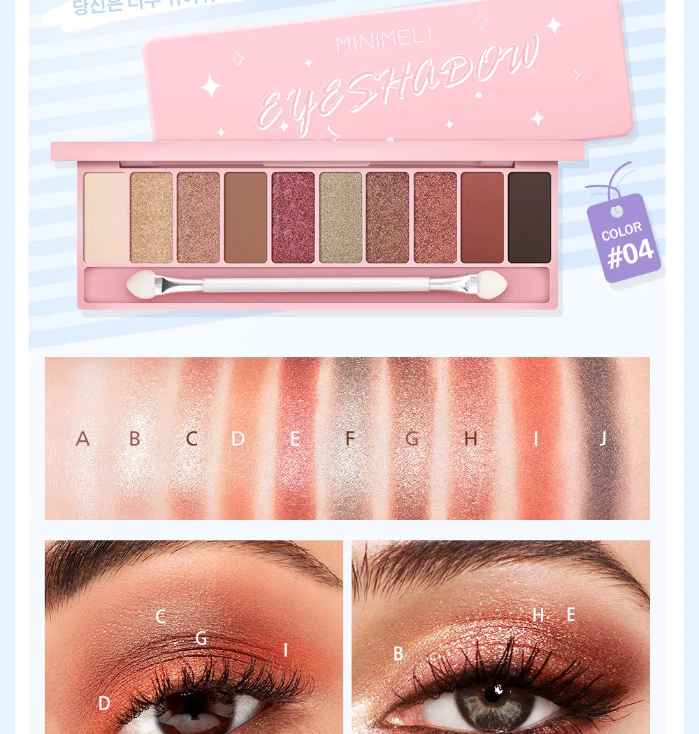 HAICAR Eye shadow Professional eyeshadows beauty Ten-color Eyeshadow Palette Pearly Matte Long Lasting Flip Cover With Mirror
HAICAR Eye shadow Professional eyeshadows beauty Ten-color Eyeshadow Palette Pearly Matte Long Lasting Flip Cover With Mirror