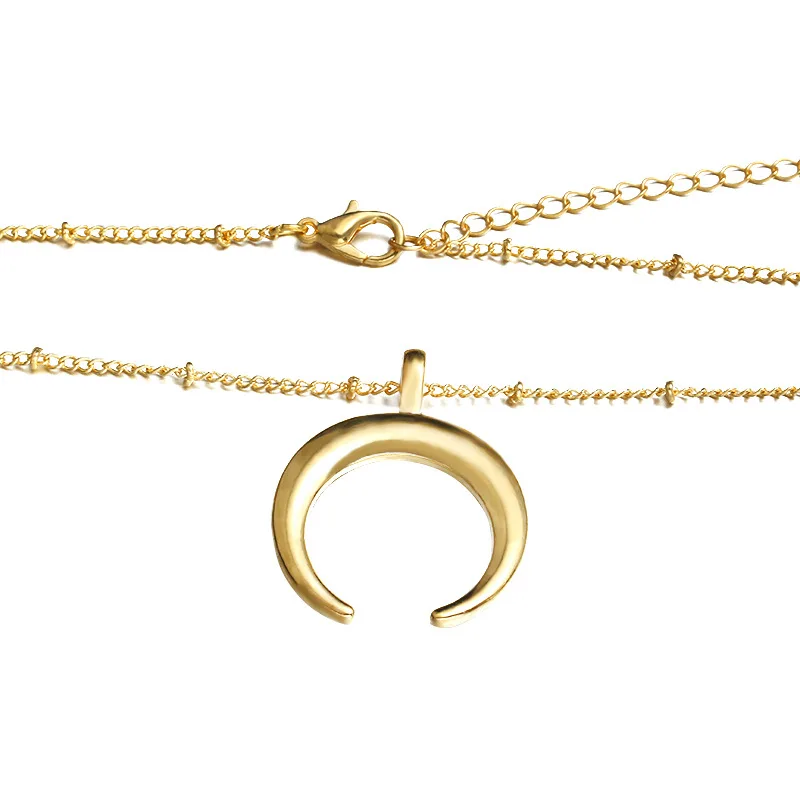 Retro simple crescent clavicle chain niche design smooth ox horn Necklace ins style geometric Necklace women's Necklace
Retro simple crescent clavicle chain niche design smooth ox horn Necklace ins style geometric Necklace women's Necklace