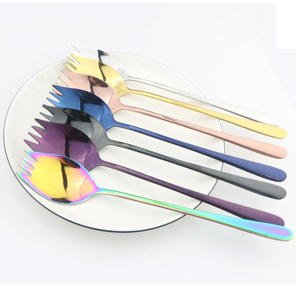 Salad Titanium Fork Spoon Long Handle Outdoor Portable Mirror Finish Dinner Spork Cutlery Outdoor Camping Spork 1piece
Salad Titanium Fork Spoon Long Handle Outdoor Portable Mirror Finish Dinner Spork Cutlery Outdoor Camping Spork 1piece