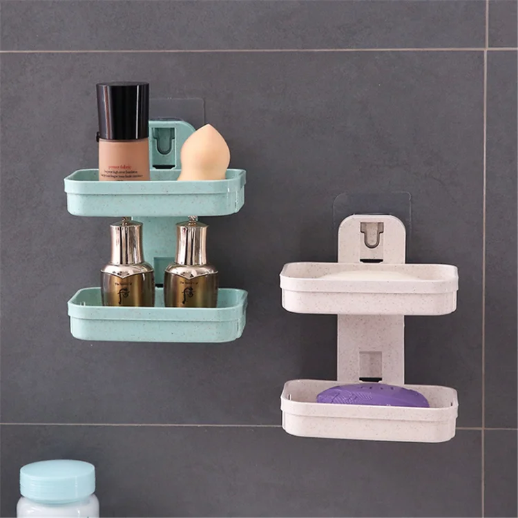 Soap Dishes Box Wall Zeep Houder Shower Soap Tray Holder for Bathroom Double layer Storage Basket Soap rack Shelf Kitchen Tools
Soap Dishes Box Wall Zeep Houder Shower Soap Tray Holder for Bathroom Double layer Storage Basket Soap rack Shelf Kitchen Tools