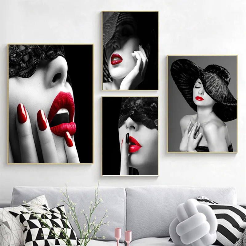 Sexy Red Lips Woman Mural Print Fashion Woman Poster Canvas Art Beauty Wall Picture Painting Modern Home Decoration
Sexy Red Lips Woman Mural Print Fashion Woman Poster Canvas Art Beauty Wall Picture Painting Modern Home Decoration