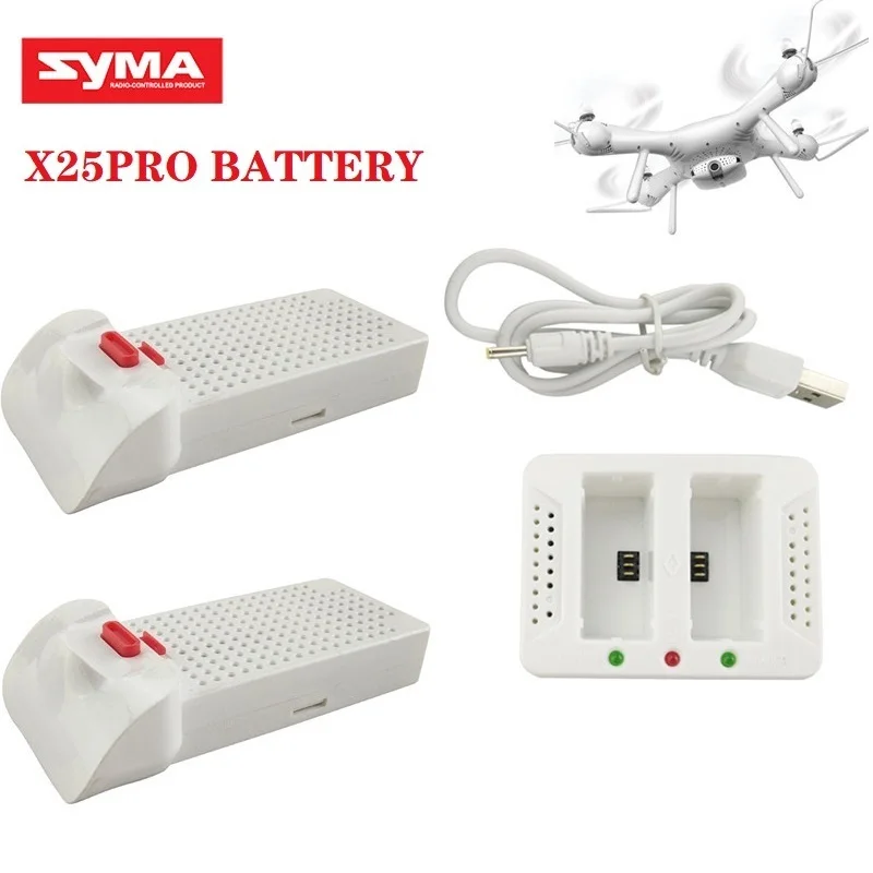 X25PRO Battery Charger Sets for SYMA X25PRO Drone 7.4V 1000mAh Battery X25 Pro RC Quadcopter Spare Parts
X25PRO Battery Charger Sets for SYMA X25PRO Drone 7.4V 1000mAh Battery X25 Pro RC Quadcopter Spare Parts