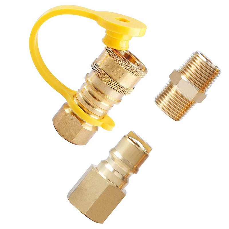 3/8 Inch Natural Gas Quick Connector Brass 1LP Propane Adapter Fittings Hose Pipe Thread Disconnect Grill Accessories
3/8 Inch Natural Gas Quick Connector Brass 1LP Propane Adapter Fittings Hose Pipe Thread Disconnect Grill Accessories