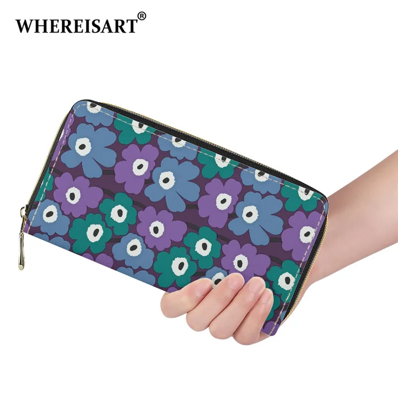 WHEREISART Women's PU Leather Purse Poppy Flowers Printed Card Holder Bright Color Coin Wallet Luxury Long Bags For Teen Girls
WHEREISART Women's PU Leather Purse Poppy Flowers Printed Card Holder Bright Color Coin Wallet Luxury Long Bags For Teen Girls