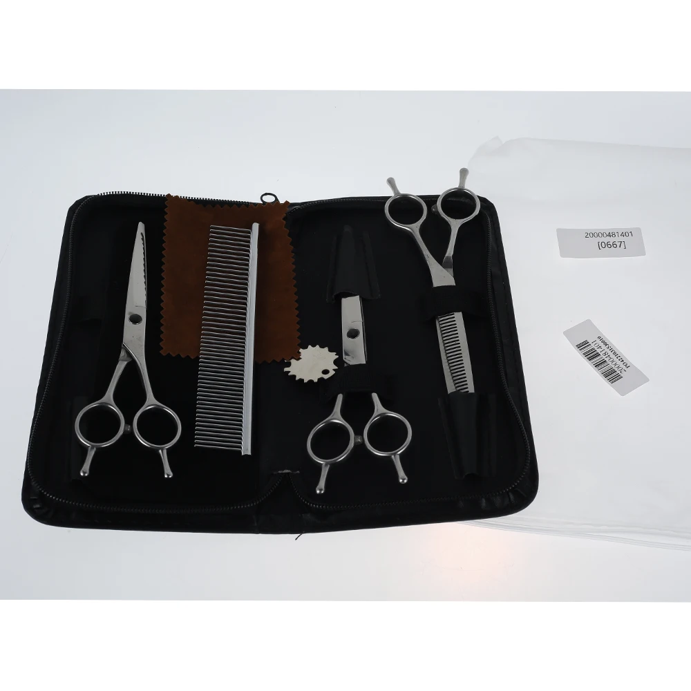 Professional Pet Hair Scissors Comb Stainless Steel Cutting Thinning Grooming Scissor Shears Set Cat Dog Grooming Tools
Professional Pet Hair Scissors Comb Stainless Steel Cutting Thinning Grooming Scissor Shears Set Cat Dog Grooming Tools