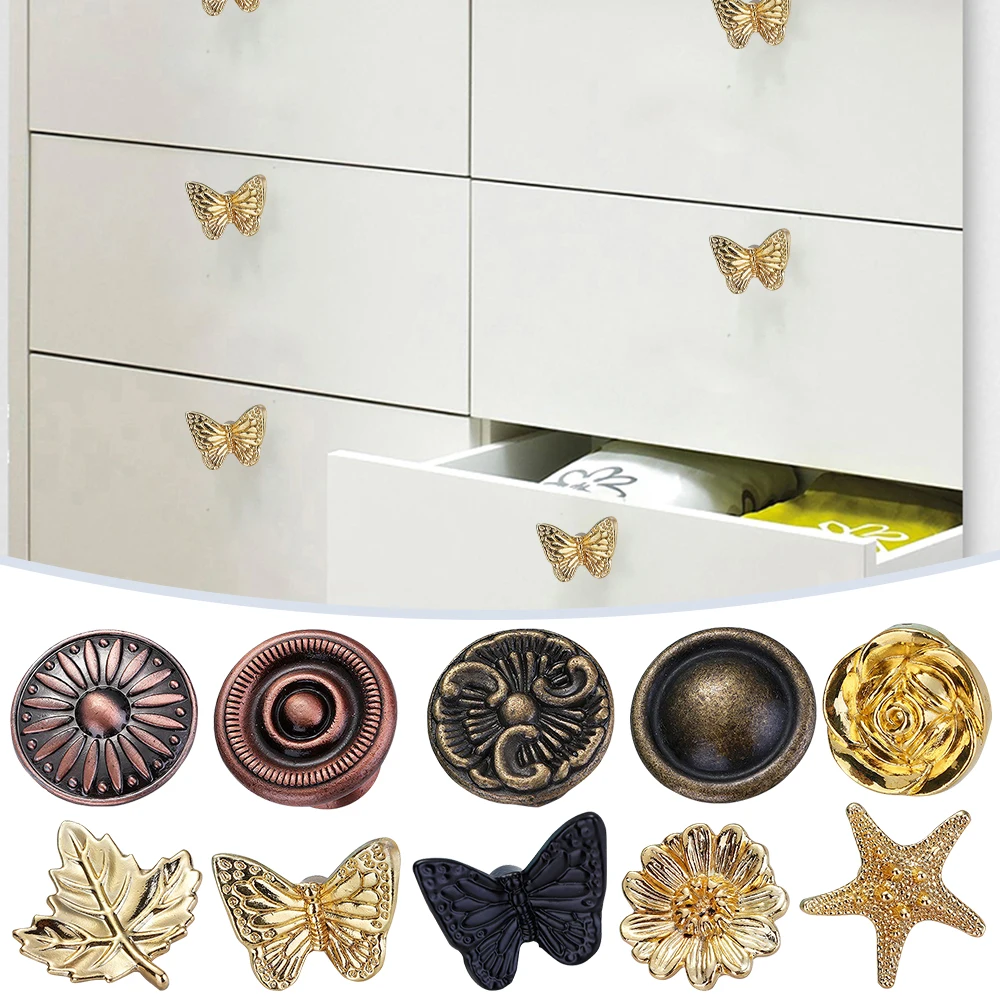 1pcs Retro Single-Hole Drawer Handle Butterfly Leaf Shaped Round Knob Vintage Wardrobe Furniture Handle Drawer Pulls Home Decor 
1pcs Retro Single-Hole Drawer Handle Butterfly Leaf Shaped Round Knob Vintage Wardrobe Furniture Handle Drawer Pulls Home Decor