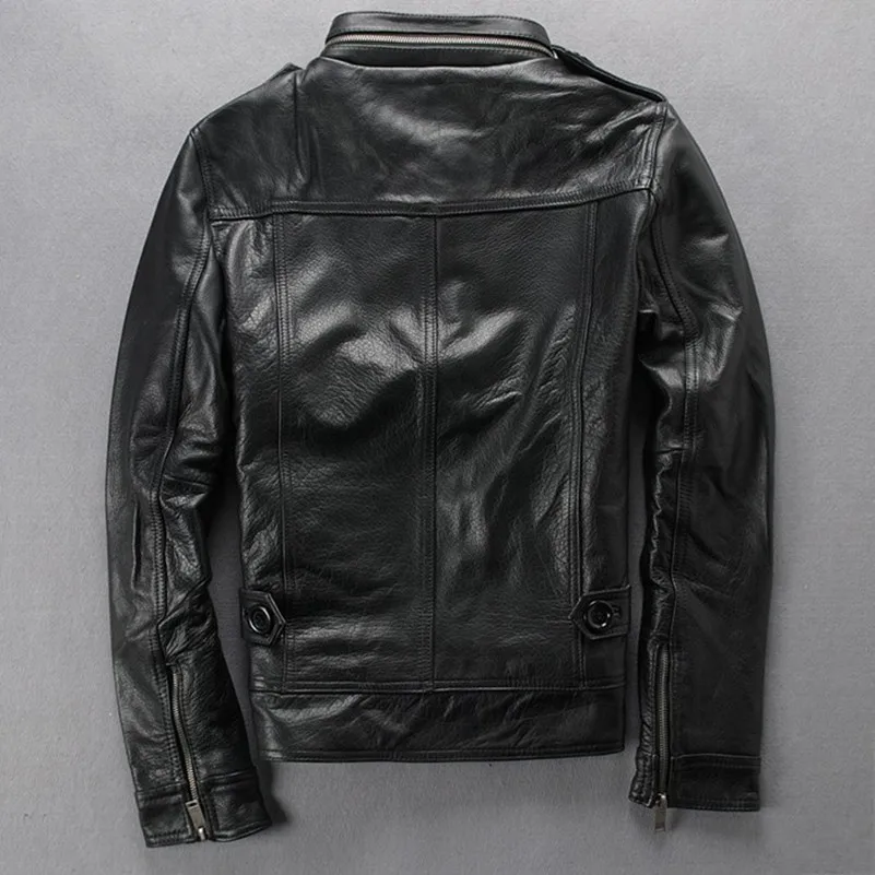 Мужская повседневная байкерская куртка M65 черная приталенная мотоциклетная из