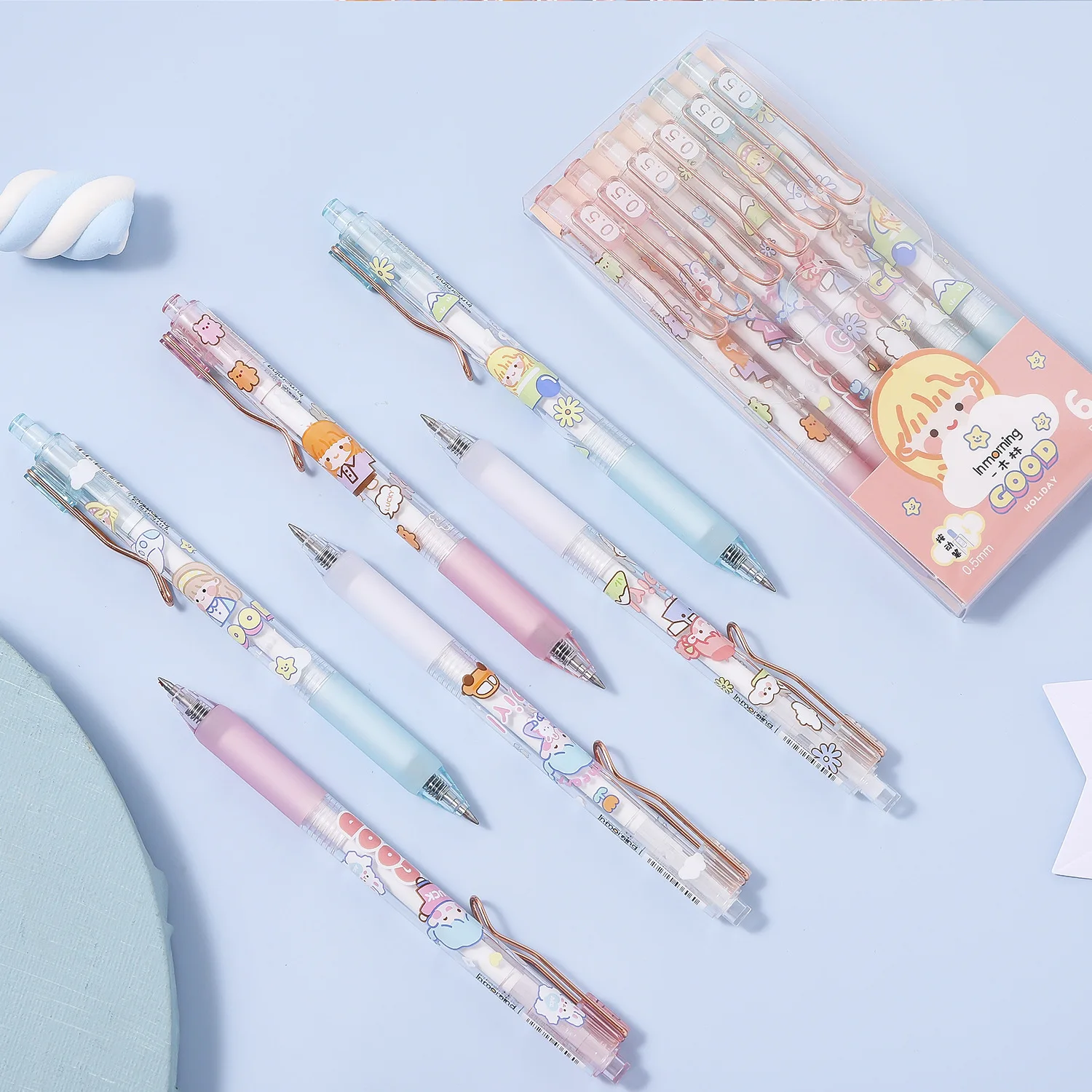 6. Cute girl press neutral pen cartoon student stationery signature pen creative black ink pen test pen school supplies kawaii
6. Cute girl press neutral pen cartoon student stationery signature pen creative black ink pen test pen school supplies kawaii