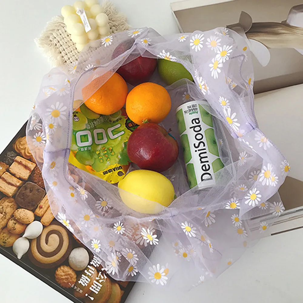 Новый оригинальный дизайн, модная женская сумка через плечо с вышивкой в виде маргариток, вместительная сумка для покупок