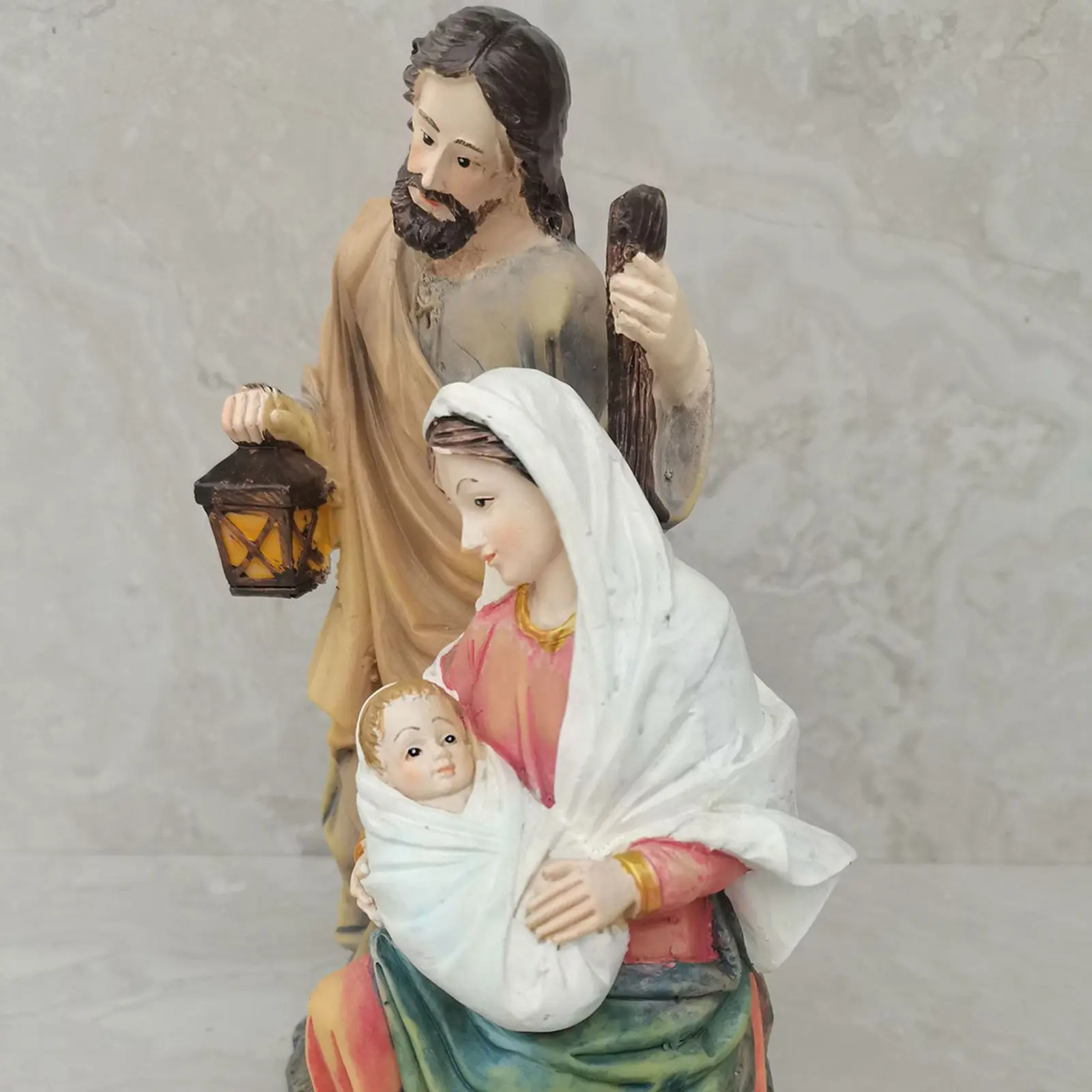 Resin Holy Family Statue Decoration Collection Ornament Art Figurine Baby Jesus Jesus Statue
Resin Holy Family Statue Decoration Collection Ornament Art Figurine Baby Jesus Jesus Statue