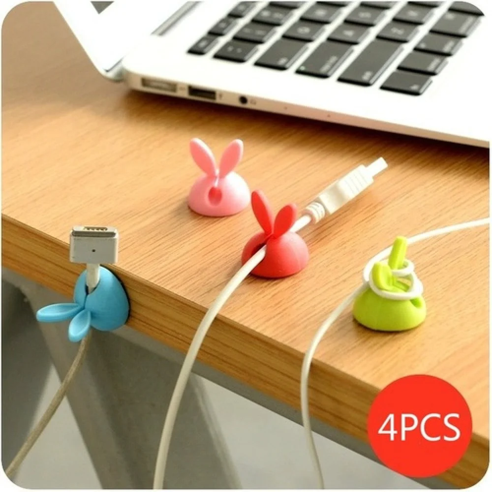 4pcs Cute Design Cable Winder Lovely Rabbit Shaped Cable Wire Organizer Bobbin Winder Wrap Cord Clip Office Cables Holder
4pcs Cute Design Cable Winder Lovely Rabbit Shaped Cable Wire Organizer Bobbin Winder Wrap Cord Clip Office Cables Holder