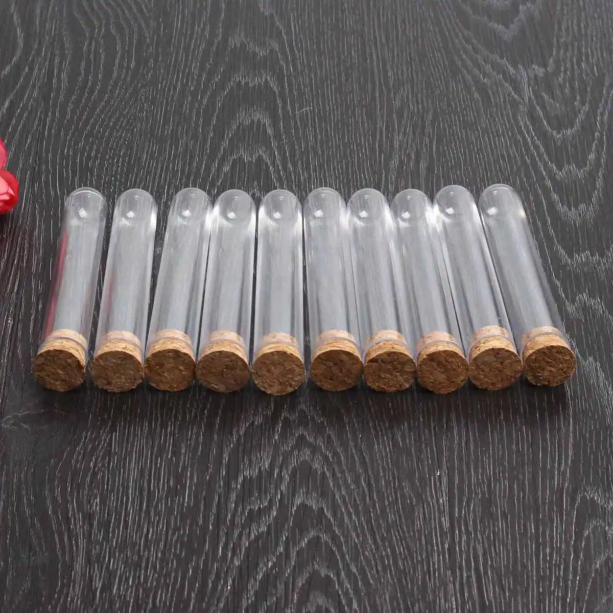 10pcs/lot 18x100mm Lab Clear Plastic Test Tube Transparent With Cork Stoppers Round Bottom School Laboratory Educational Cap
10pcs/lot 18x100mm Lab Clear Plastic Test Tube Transparent With Cork Stoppers Round Bottom School Laboratory Educational Cap
