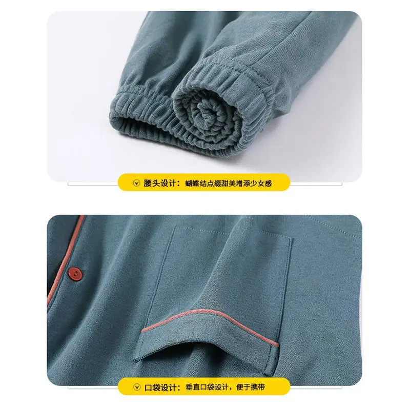 Autumn Silk Pajamas Set For Women 100 %Cotton Satin Pure Blue Loungewear Nightwear Winter Warm Soft Home Sleepwear
Autumn Silk Pajamas Set For Women 100 %Cotton Satin Pure Blue Loungewear Nightwear Winter Warm Soft Home Sleepwear