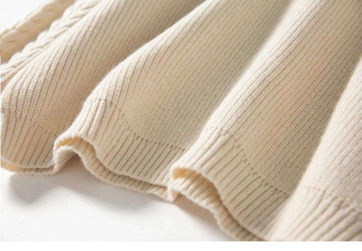 New Winter Fashion Versatile Half High Collar Cape Style Twisted Flowers Knitwear Socket Easy Women's Bubble Sleeve Sweater
New Winter Fashion Versatile Half High Collar Cape Style Twisted Flowers Knitwear Socket Easy Women's Bubble Sleeve Sweater