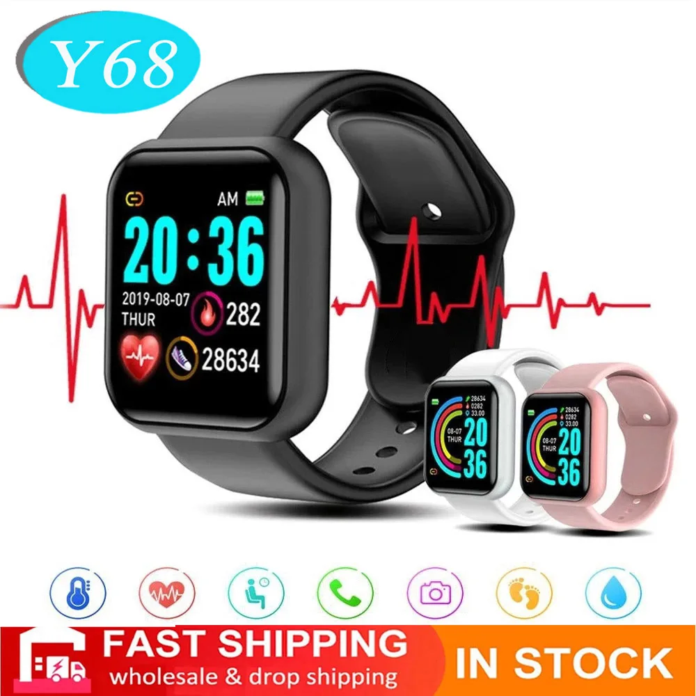 Y68 Smart Watch Men Wristwatches Electronic Clock Fitness Monitor Gift Digital Relogio Inteligente Smartwatch For Huawei Xiaomi
Y68 Smart Watch Men Wristwatches Electronic Clock Fitness Monitor Gift Digital Relogio Inteligente Smartwatch For Huawei Xiaomi