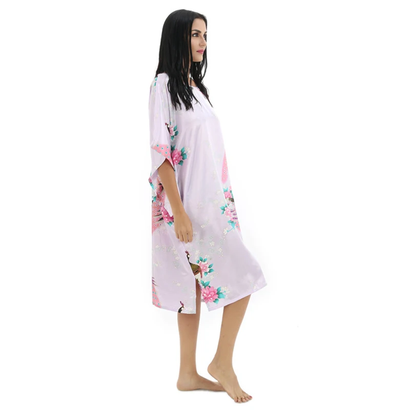 Big Size Women Home Dress Mid Skirt Fat Female fit in 330lbs Nightclothes Sleep Wear peacock satin silk Nightgrowns
Big Size Women Home Dress Mid Skirt Fat Female fit in 330lbs Nightclothes Sleep Wear peacock satin silk Nightgrowns