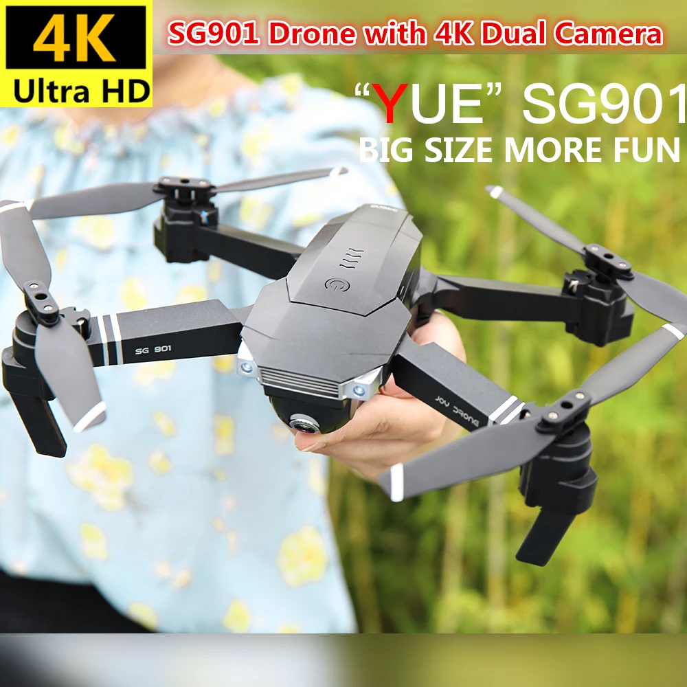 SG901 RC Drone 4K Profesional Quadrocopter with Wide-Angle Camera Toys Optical Flow Quadcopter 18mins Battery Life VS XS816
SG901 RC Drone 4K Profesional Quadrocopter with Wide-Angle Camera Toys Optical Flow Quadcopter 18mins Battery Life VS XS816