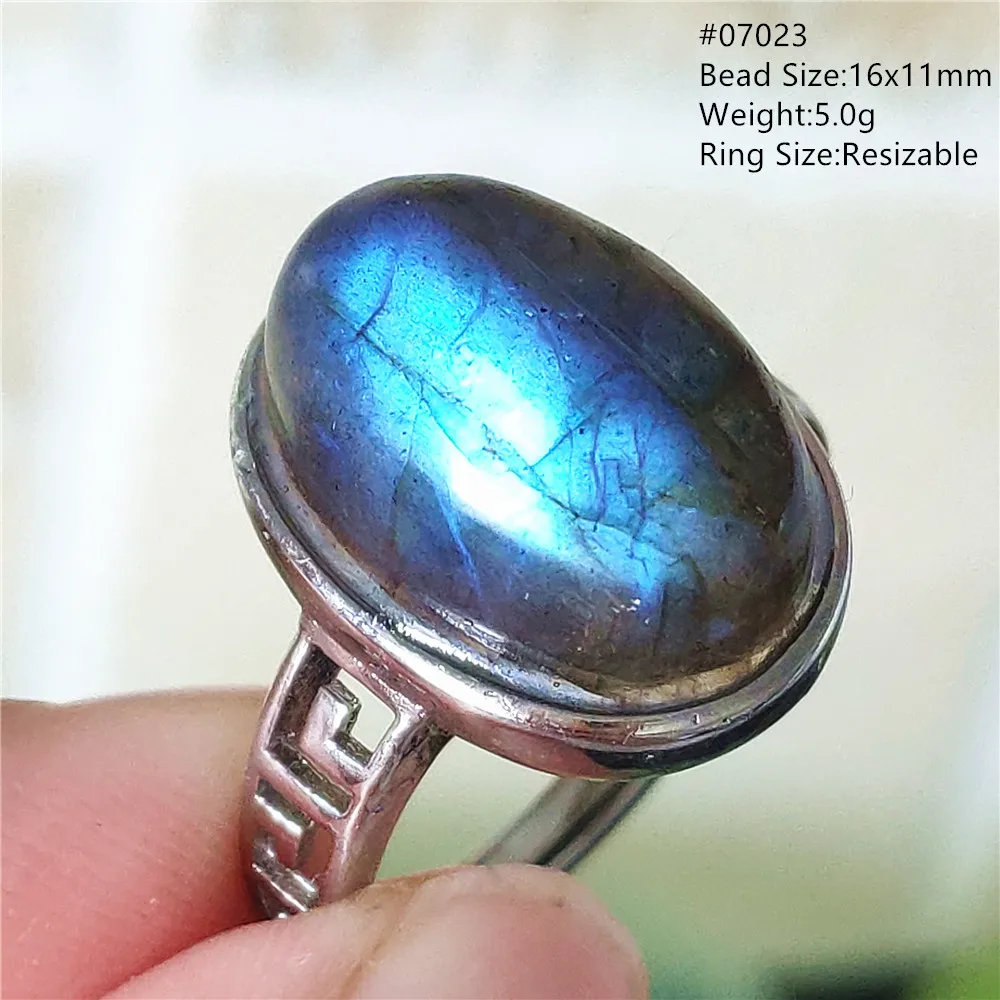 Natural Labradorite Blue Light Adjustable Ring 925 Sterling Silver Rainbow Labradorite Oval Resizable Ring Jewelry AAAAAA
Natural Labradorite Blue Light Adjustable Ring 925 Sterling Silver Rainbow Labradorite Oval Resizable Ring Jewelry AAAAAA