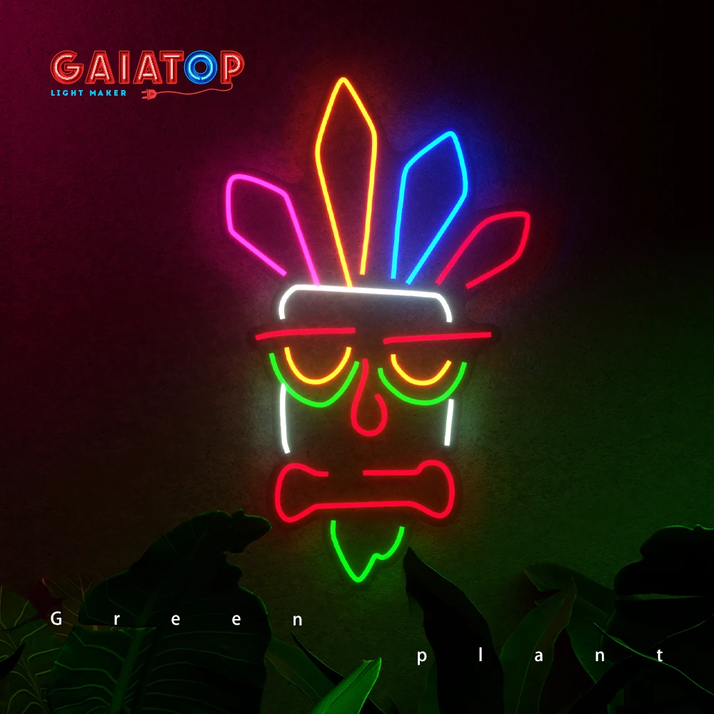 Неоновые декоративные вывески для комнаты GAIATOP Tiki, настенные светодиодные неоновые ночники для бара, невесты, тотем, индейцев
Неоновые декоративные вывески для комнаты GAIATOP Tiki, настенные светодиодные неоновые ночники для бара, невесты, тотем, индейцев