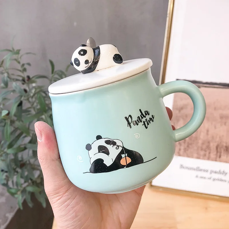 3D Panda Ceramic Mug Lid Spoon Creative Colorful Glaze Animal Hand-painted Breakfast Coffee Cup Drinkware Couple Birthday Gift
3D Panda Ceramic Mug Lid Spoon Creative Colorful Glaze Animal Hand-painted Breakfast Coffee Cup Drinkware Couple Birthday Gift