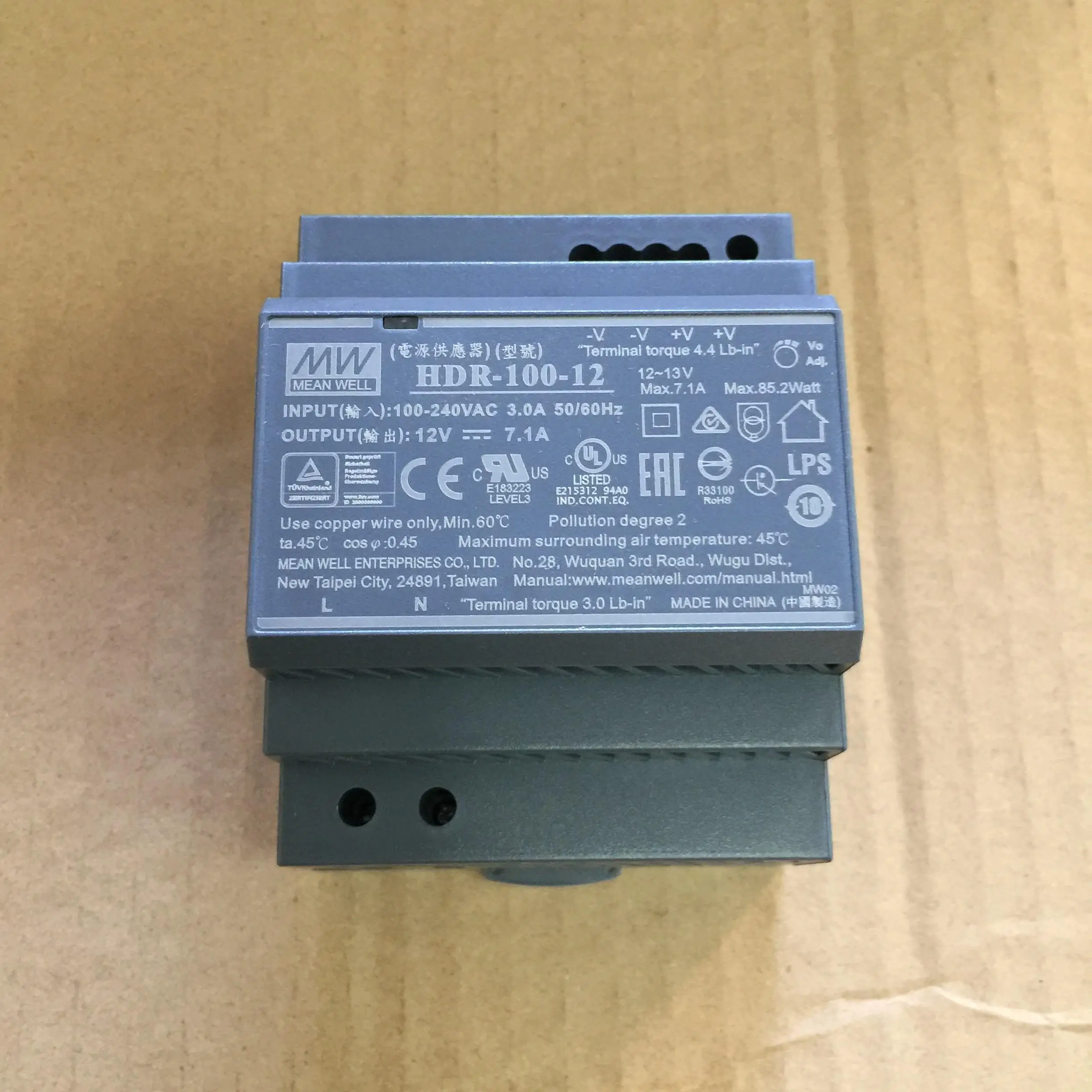 Original Mean Well HDR-100-12 meanwell 12V DC 7.1A 85.2W Ultra Slim Step Shape DIN Rail Power Supply
Original Mean Well HDR-100-12 meanwell 12V DC 7.1A 85.2W Ultra Slim Step Shape DIN Rail Power Supply