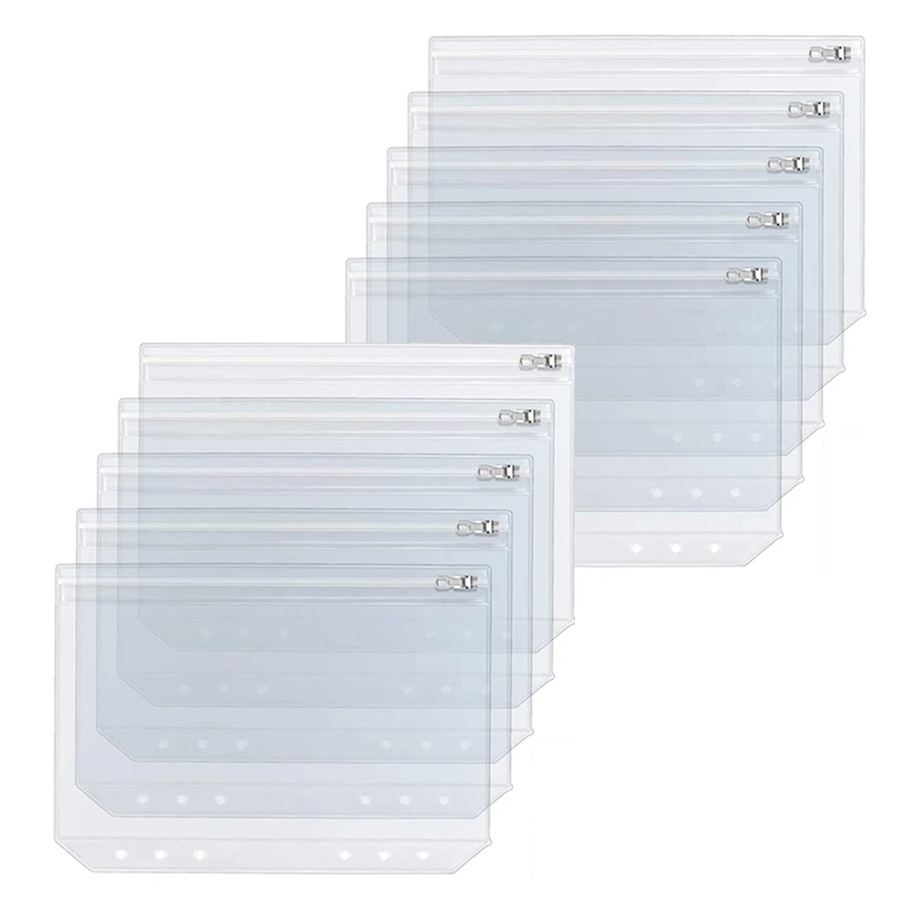 10pcs/Lot A5 A6 Size Zipper Binder Pockets Transparent PVC Pouch Binder Folder for 6-Ring Budget Notebook Loose Leaf Filing Bags
10pcs/Lot A5 A6 Size Zipper Binder Pockets Transparent PVC Pouch Binder Folder for 6-Ring Budget Notebook Loose Leaf Filing Bags