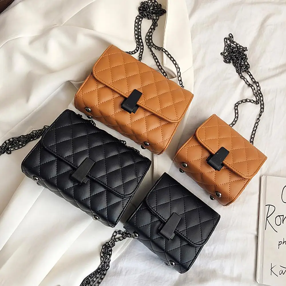 Casual Women PU Leather Shoulder Crossbody Bags Chain Female Solid Color Square and Rectangle Grid Handbags Lady Messenger Bag
Casual Women PU Leather Shoulder Crossbody Bags Chain Female Solid Color Square and Rectangle Grid Handbags Lady Messenger Bag