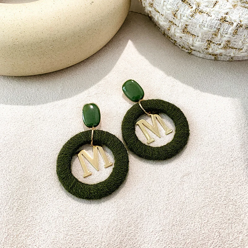 Origin Summer Korean Style Geometric Round Cloth Letter M Dangle Earrings for Women Elegant Hollow Earrings Party Jewellery
Origin Summer Korean Style Geometric Round Cloth Letter M Dangle Earrings for Women Elegant Hollow Earrings Party Jewellery