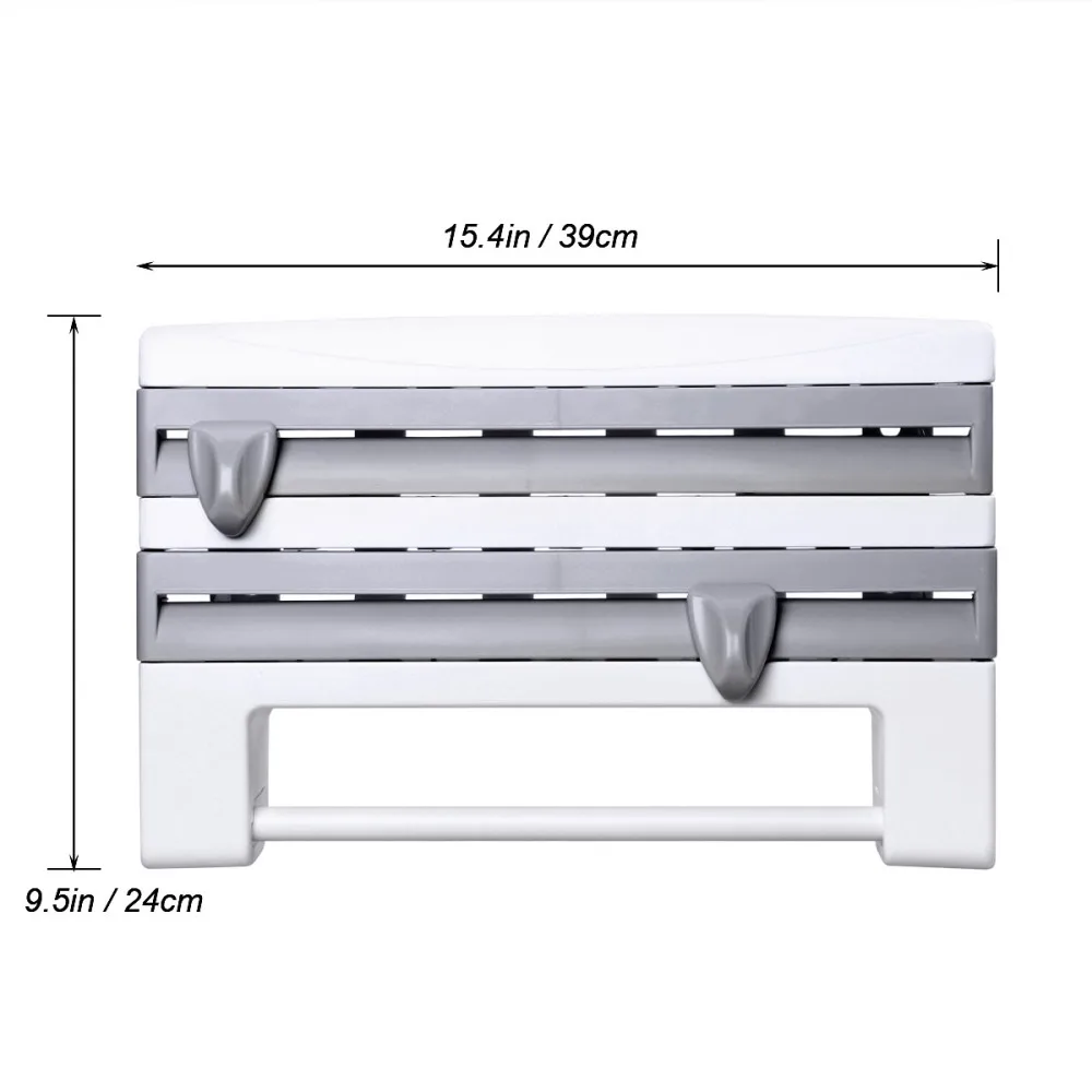 Multifunctional Home Kitchen Film Sauce Bottle Storage Rack Paper Dispenser Preservative Film Rack Kitchen Accessory (White)
Multifunctional Home Kitchen Film Sauce Bottle Storage Rack Paper Dispenser Preservative Film Rack Kitchen Accessory (White)