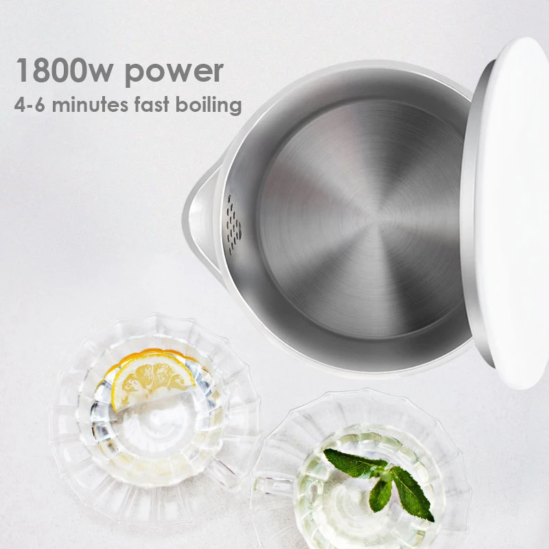1.8L Household Electric Kettle 220V Stainless Steel Material Electric Water Boiler Automatic Power Off Fast Boiling
1.8L Household Electric Kettle 220V Stainless Steel Material Electric Water Boiler Automatic Power Off Fast Boiling