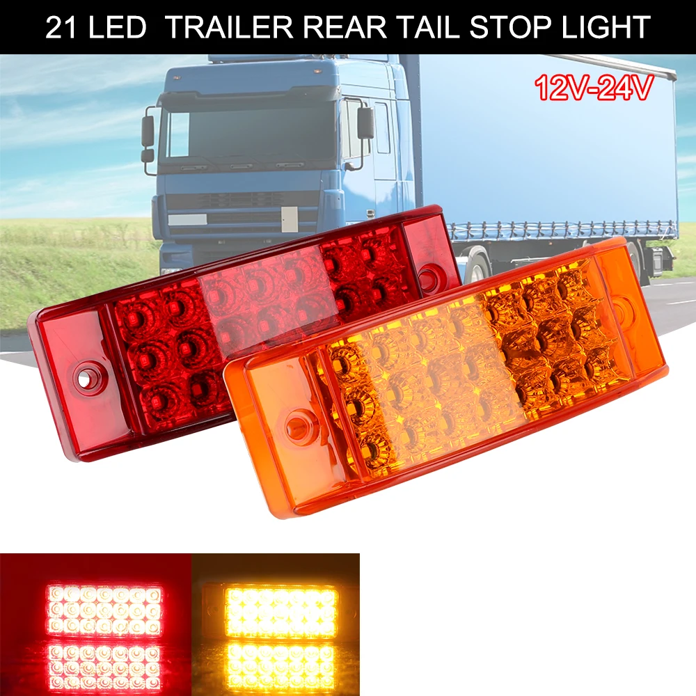 12V 24V Brake Rear Warning Tailight 21 LED Tail Light Waterproof Flowing Indicator Blinker for Car Truck Lorry Trailer Stop Lamp
12V 24V Brake Rear Warning Tailight 21 LED Tail Light Waterproof Flowing Indicator Blinker for Car Truck Lorry Trailer Stop Lamp